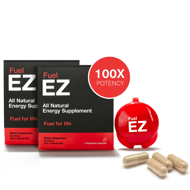 Fuel EZ Caffeine Pill, Energy Capsules, Jitter-Free Focus, Immune Boost, Guarana, Caffeine, L-Tyrosine | 36 ct