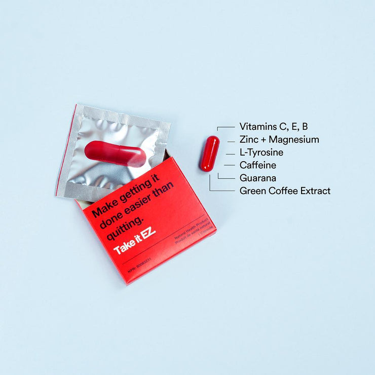 Fuel EZ Caffeine Pill, Energy Capsules, Jitter-Free Focus, Immune Boost, Guarana, Caffeine, L-Tyrosine | 36 ct
